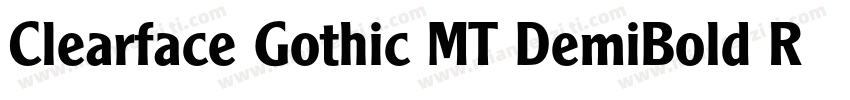 Clearface Gothic MT DemiBold Regula字体转换